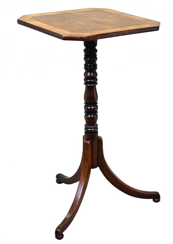 Regency Walnut And Elm Occasional Lamp Table