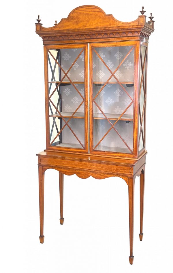 Late 19th Century Satinwood Display Cabinet