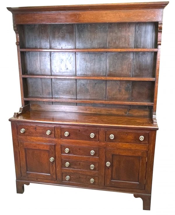 Georgian Oak Dresser With Rack
