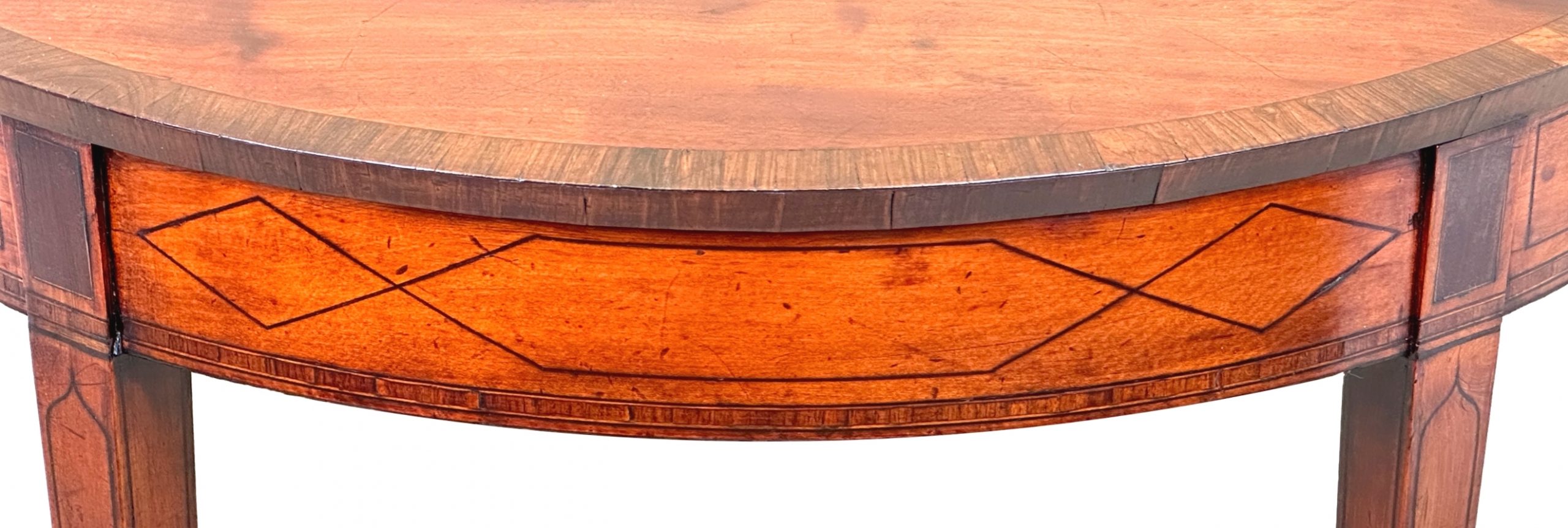 Georgian Satinwood Demi Lune Tea Table – S&S Timms Antiques