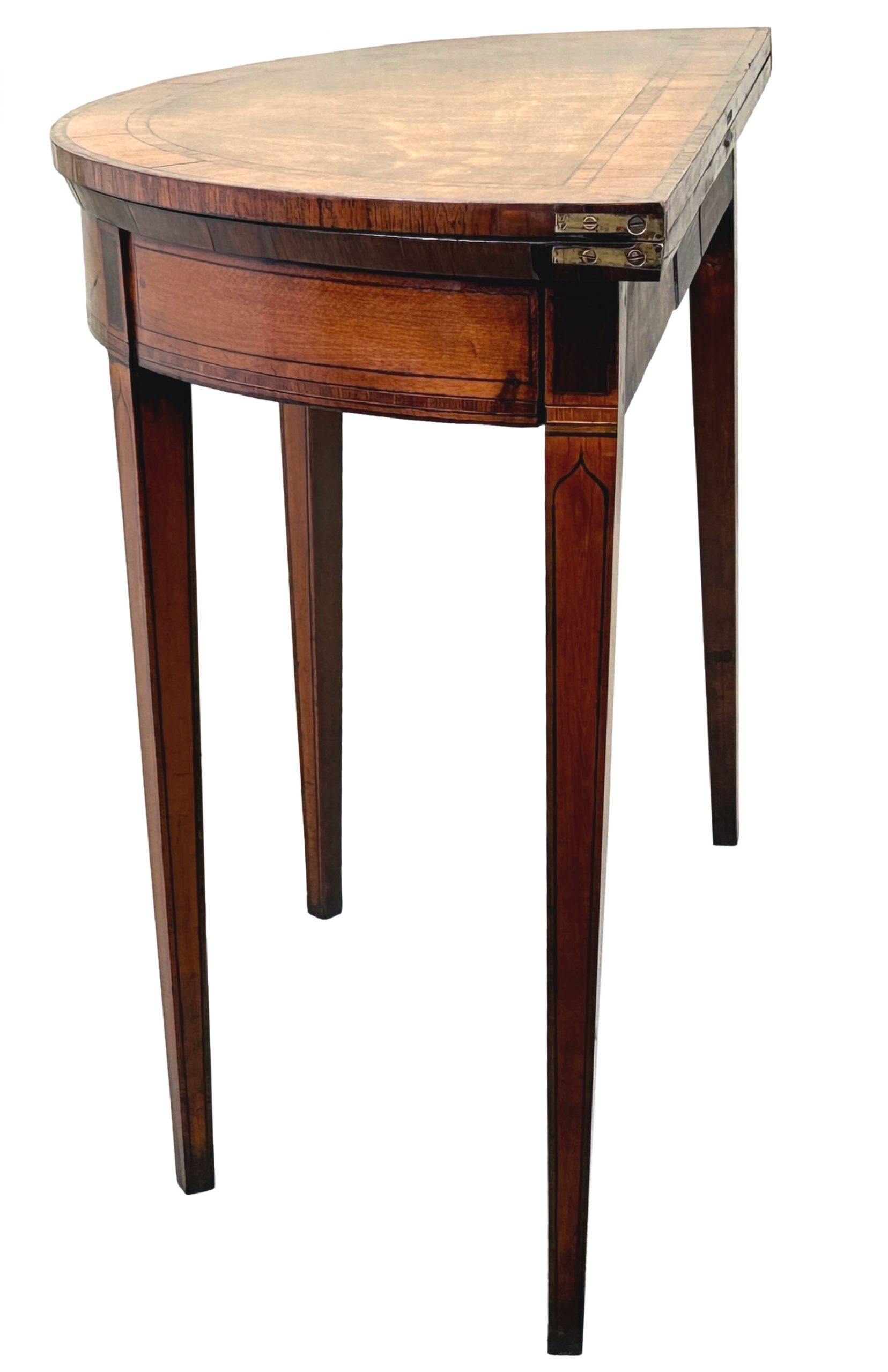 Georgian Satinwood Demi Lune Tea Table – S&S Timms Antiques