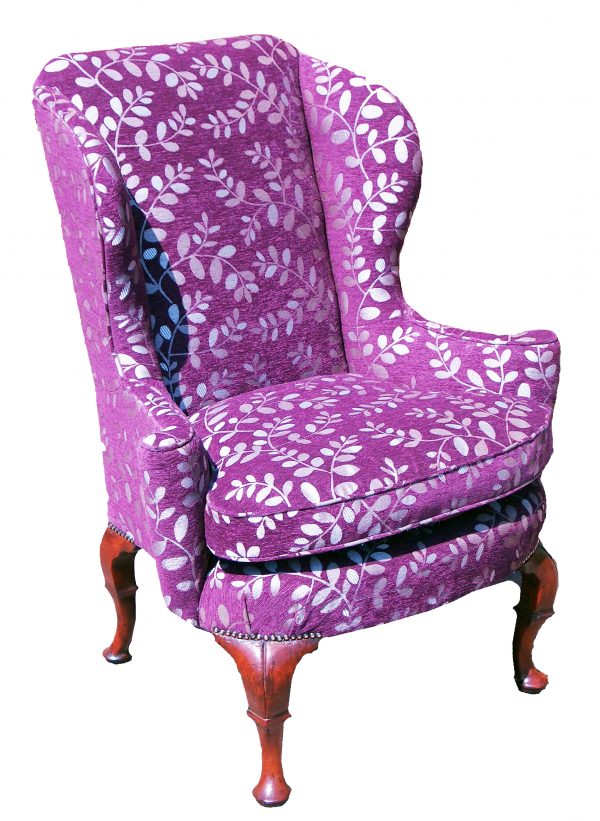 Queen Anne Walnut Wing Armchair
