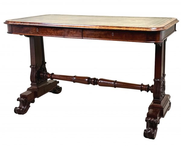 Regency Mahogany End Support Library Table