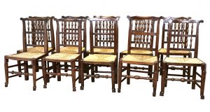 Set Of 10 Georgian Farmhouse Kitchen Dining Chairs