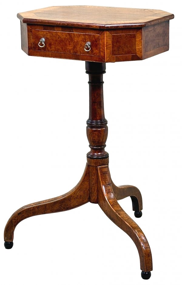 18th Century Georgian Burr Oak Lamp Table