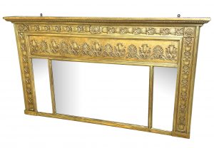 Regency 19th Century Giltwood Overmantle Mirror
