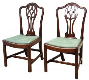 Georgian 18th Century Pair Of Side Chairs