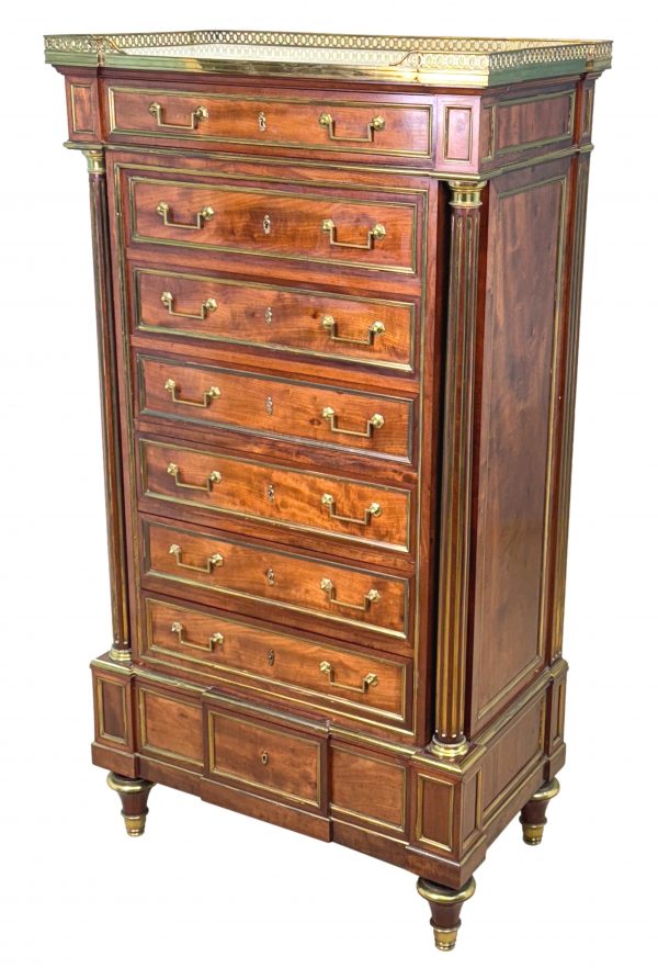 Fine 19th Century Mahogany French Secretaire Abbatant