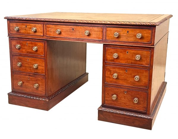 Regency Mahogany Partners Pedestal Desk