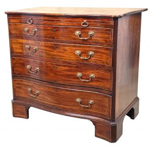 George III Period Mahogany Serpentine Chest Of Drawers