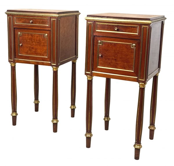 Pair Of 19th Century French Mahogany Bedside Night Tables