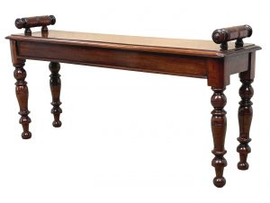 19th Century Mahogany Window Seat Hall Bench