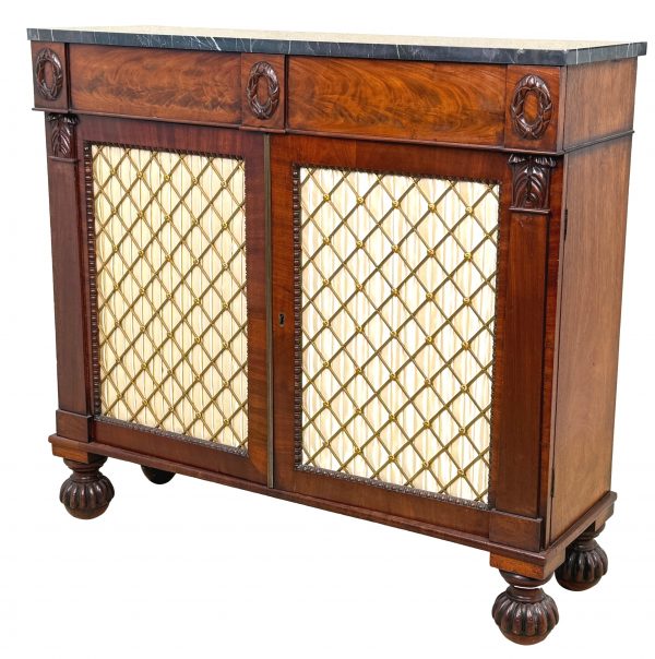 Regency Mahogany Two Door Side Cabinet