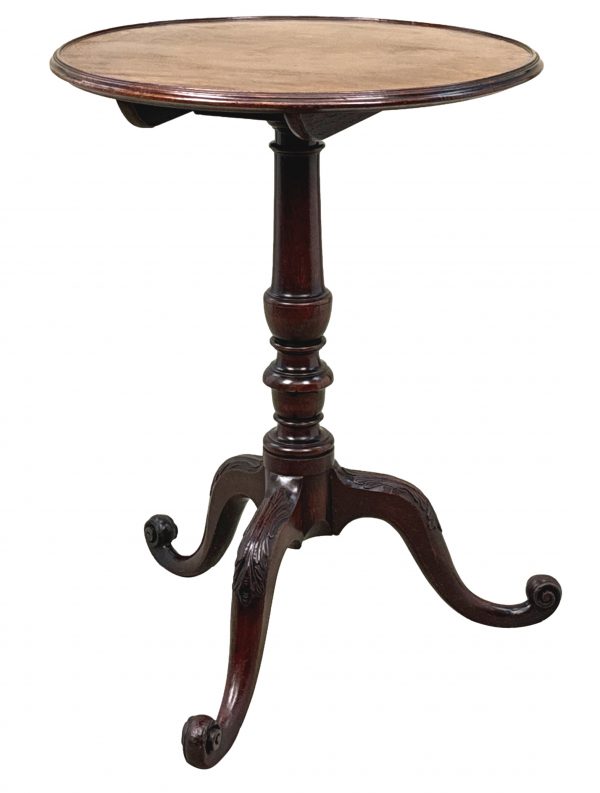 Georgian 18th Century Mahogany Dish Top Wine Table