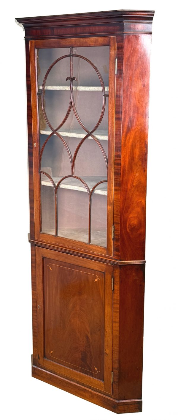 Georgian 18th Century Mahogany Double Corner Cabinet