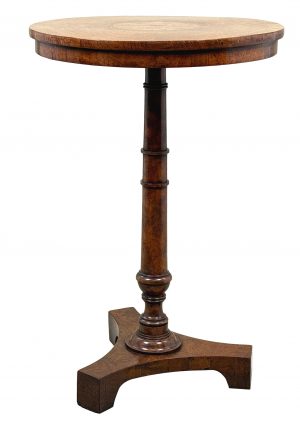 Circular 19th Century Pollard Oak Occasional Lamp Table