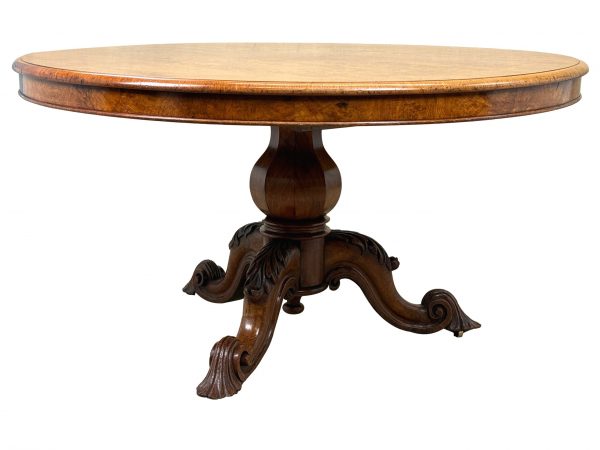 Regency 19th Century Burr Oak Centre Table