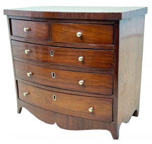 19th Century Victorian Miniature Bowfront Chest