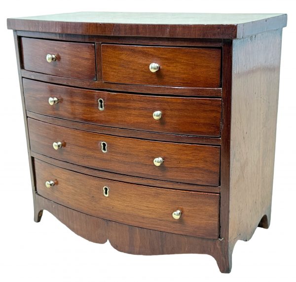 19th Century Victorian Miniature Bowfront Chest