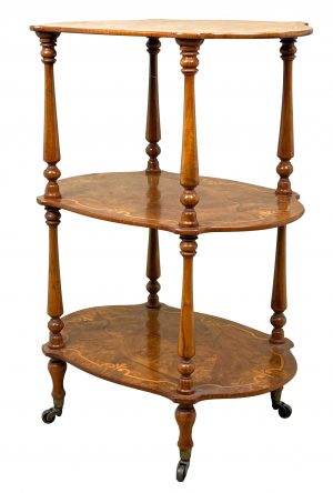 19th Century Small Burr Walnut Etagere