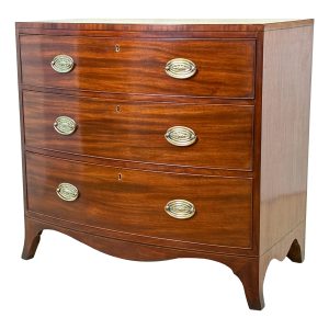 George III 18th Century Bowfront Mahogany Chest Of Drawers