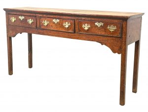 Small 18th Century English Oak Dresser Base