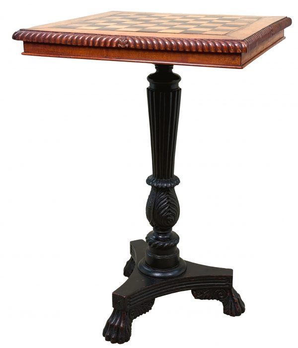 18th Century Anglo-Indian Satinwood & Padouk Chess Table