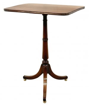 Regency Rosewood & Brass Strung Occasional Lamp Table 19th Century