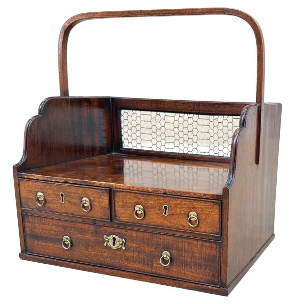 Rare 18th Century Georgian Mahogany Book Carrier Desk Stand