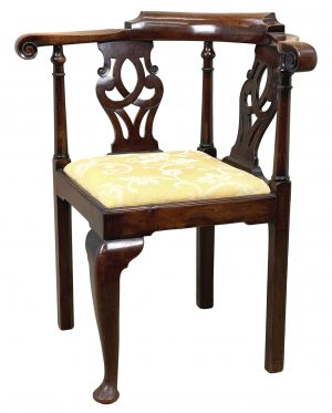 Georgian 18th Century Mahogany Corner Armchair