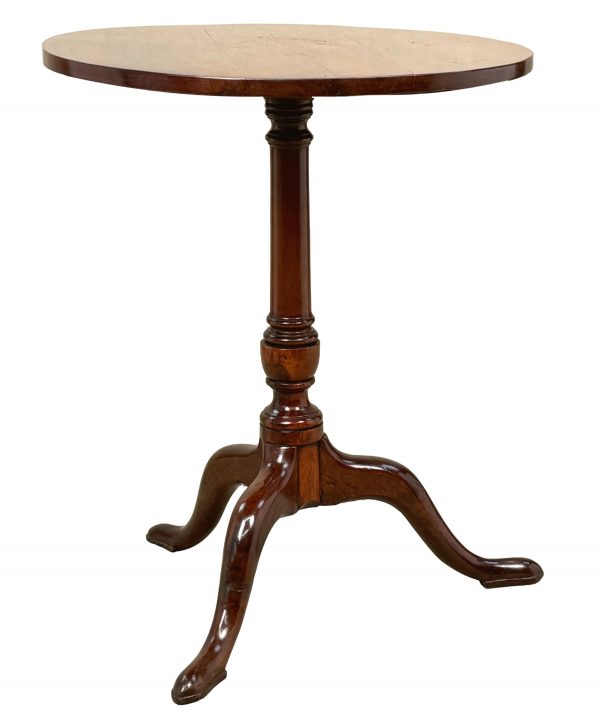 Rare 18th Century Georgian Solid Yew Wood Tripod Table