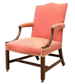 Georgian Mahogany 18th Century Gainsborough Library Armchair