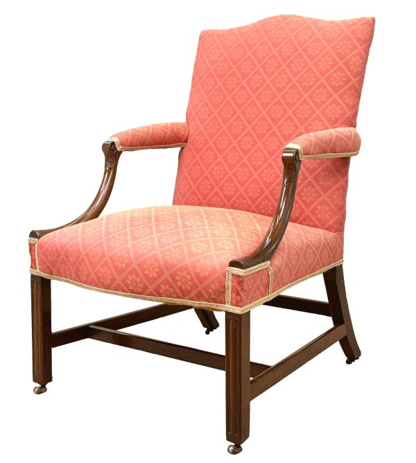 Georgian Mahogany 18th Century Gainsborough Library Armchair
