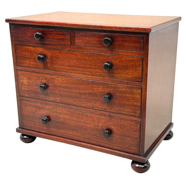 Mid 19th Century Mahogany Miniature Chest Of Drawers