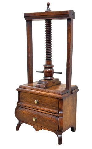19th Century Dutch Walnut Miniature Book Press