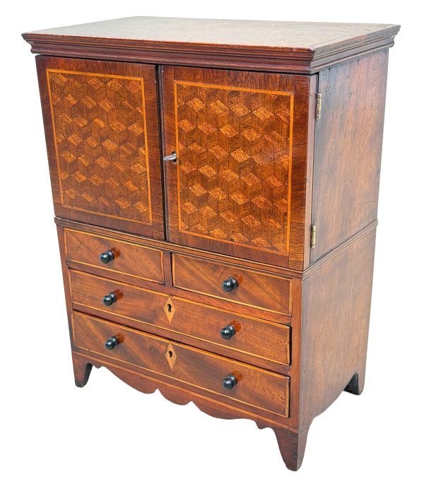 Early 19th Century Georgian Miniature Linen Press